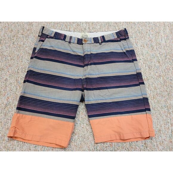 Scotch & Soda Other - Scotch & Soda Shorts Mens 34 Grey Blue Orange Striped Southwestern Preppy Casual